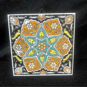 Vintage Handmade Ceramic Tile